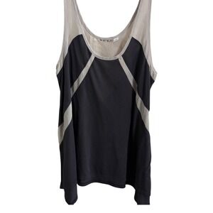 Tank Top Sleeveless Gray Black Colorblock‎ Casual lightweight summer Top Size M
